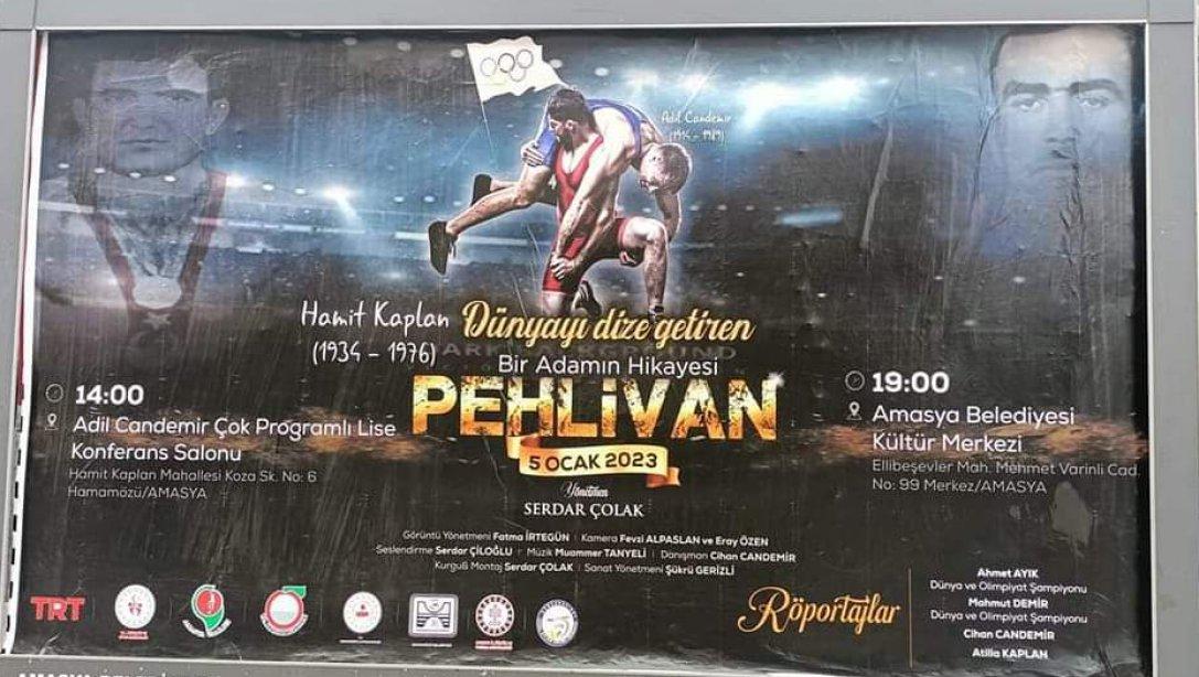 Dünya Ve Olimpiyat Şampiyonu Milli Güreşçimiz Hamit KAPLAN'ın  Hayatının  Anlatıldığı PEHLİVAN İsimli Belgesel 5 Ocakta Gösterimde.